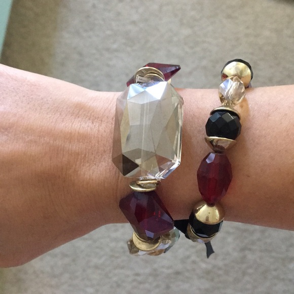 Gorgeous glass Beaded duo NWOT - Picture 1 of 6